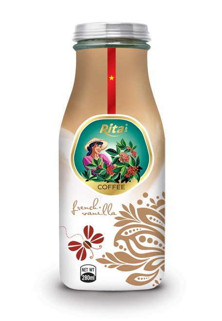 280ml Coffee French Vanilla Glass bottle
